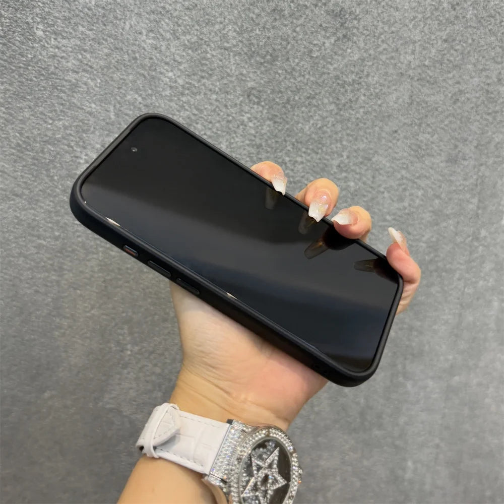 Neue Metallknöpfe Hautgefühl Orange Schild Matte transparente Handyhülle für iPhone 17 Pro Max 17 Air 17 Pro 17 stoßfeste Abdeckung