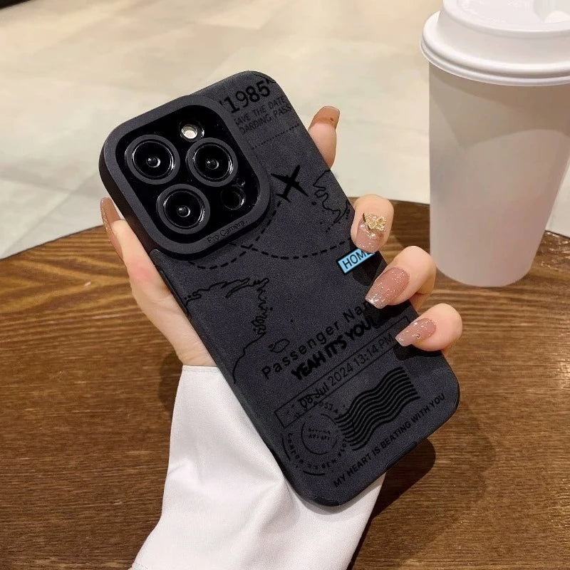 Stoßfeste Flugroute iPhone Hülle – Silikon Softcover