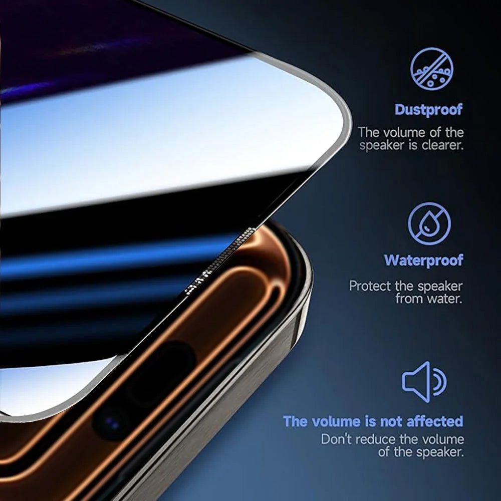 5 Stück staubfreier Sichtschutz-Displayschutz für iPhone 17 16 15 14 11 12 13 Pro Max Plus Air Anti-Spion Einfache Installation Glasbox