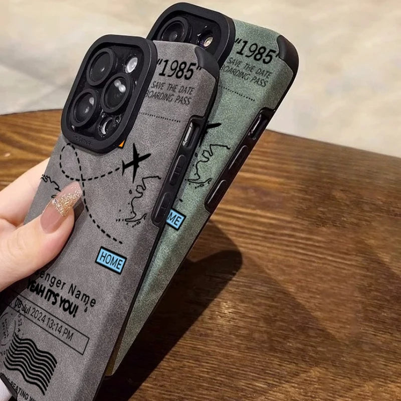 Stoßfeste Flugroute iPhone Hülle – Silikon Softcover