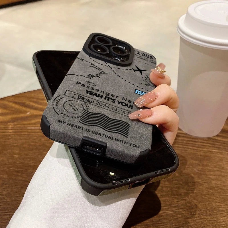 Stoßfeste Flugroute iPhone Hülle – Silikon Softcover