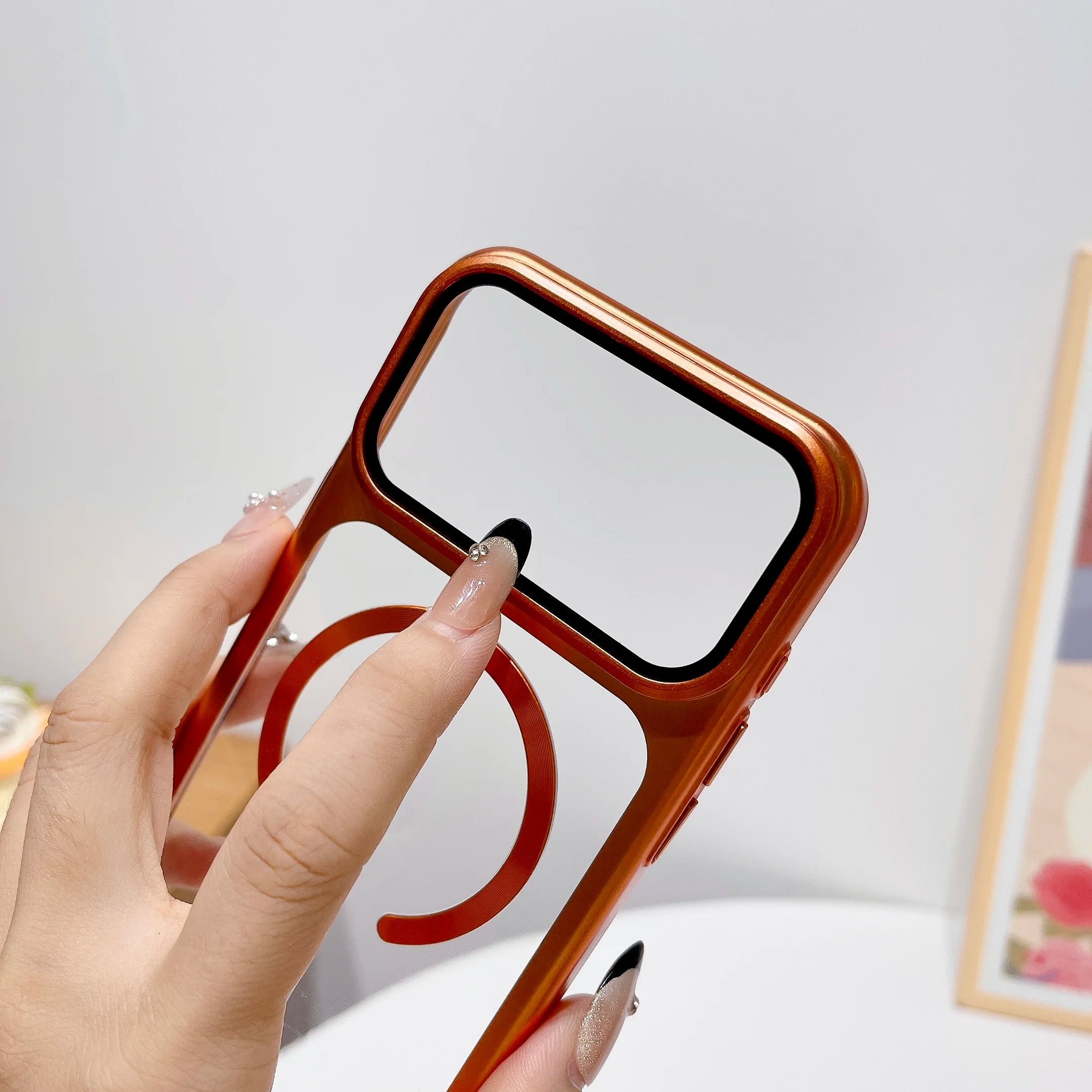 Neue Überzug Falten Glas Kamera Halter Magnetische Telefon Fall Für iPhone 17 17Pro 17 Pro Max Ultra Dünne Transparente Stoßfest abdeckung