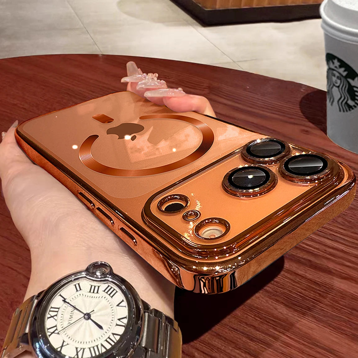 Magnetische transparente Hülle für iPhone Pro Max