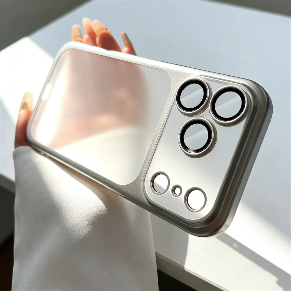 Ultradünne Matte iPhone Hülle mit Kameraschutz