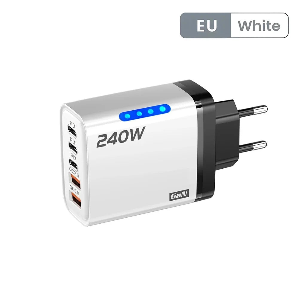 240-W-USB-C-Schnellladegerät mit 5 Anschlüssen