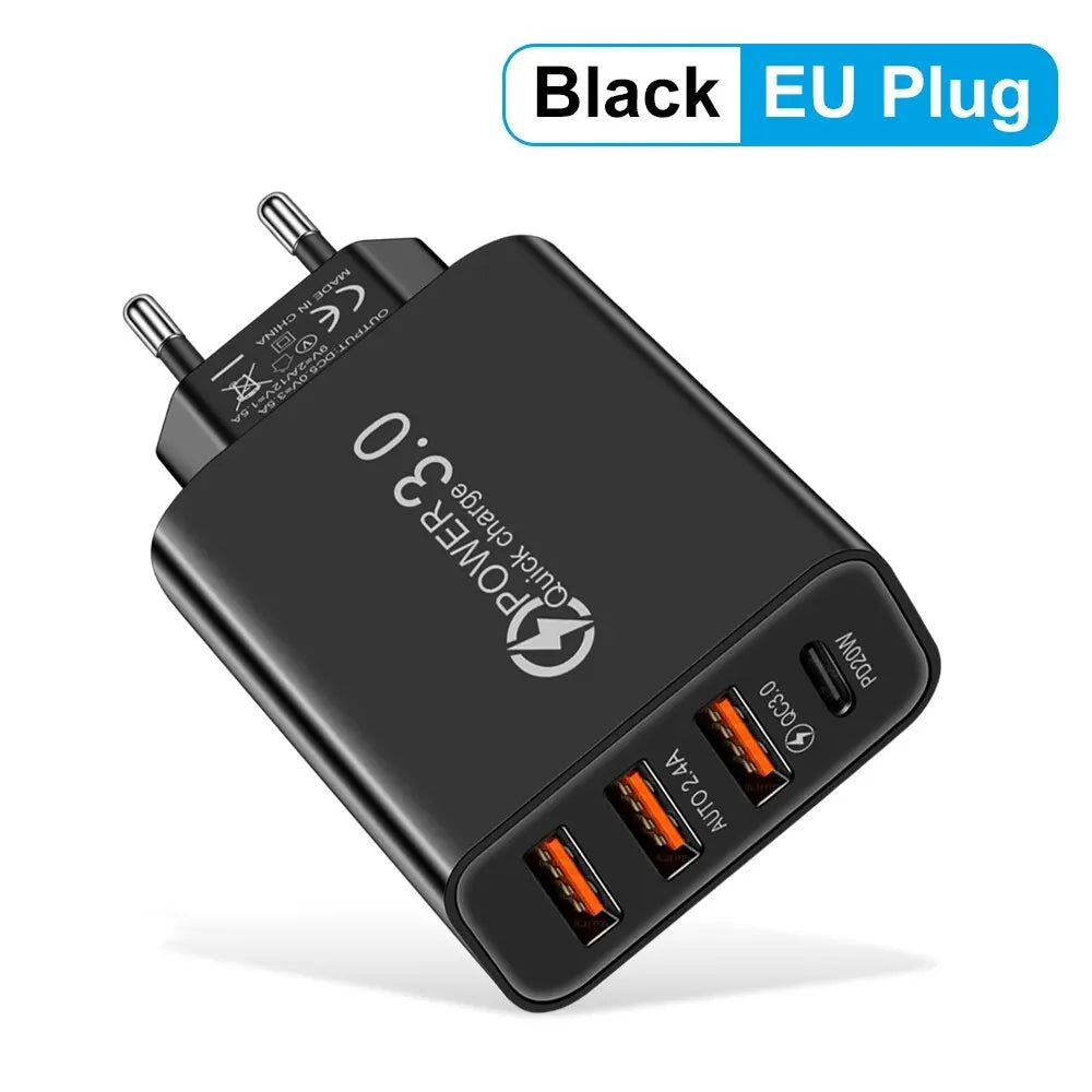 Insgesamt 20 W Multi Port Wand Ladegerät USB PD Adapter für Xiaomi iPhone 13 12 für Samsung Handy Stecker Aufladen