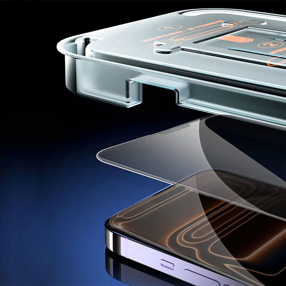 5 Stück staubfreier Sichtschutz-Displayschutz für iPhone 17 16 15 14 11 12 13 Pro Max Plus Air Anti-Spion Einfache Installation Glasbox