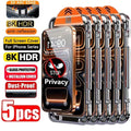 5 Stück staubfreier Sichtschutz-Displayschutz für iPhone 17 16 15 14 11 12 13 Pro Max Plus Air Anti-Spion Einfache Installation Glasbox