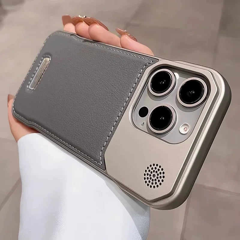 Elegante Aromatherapie Ledertasche für iPhone