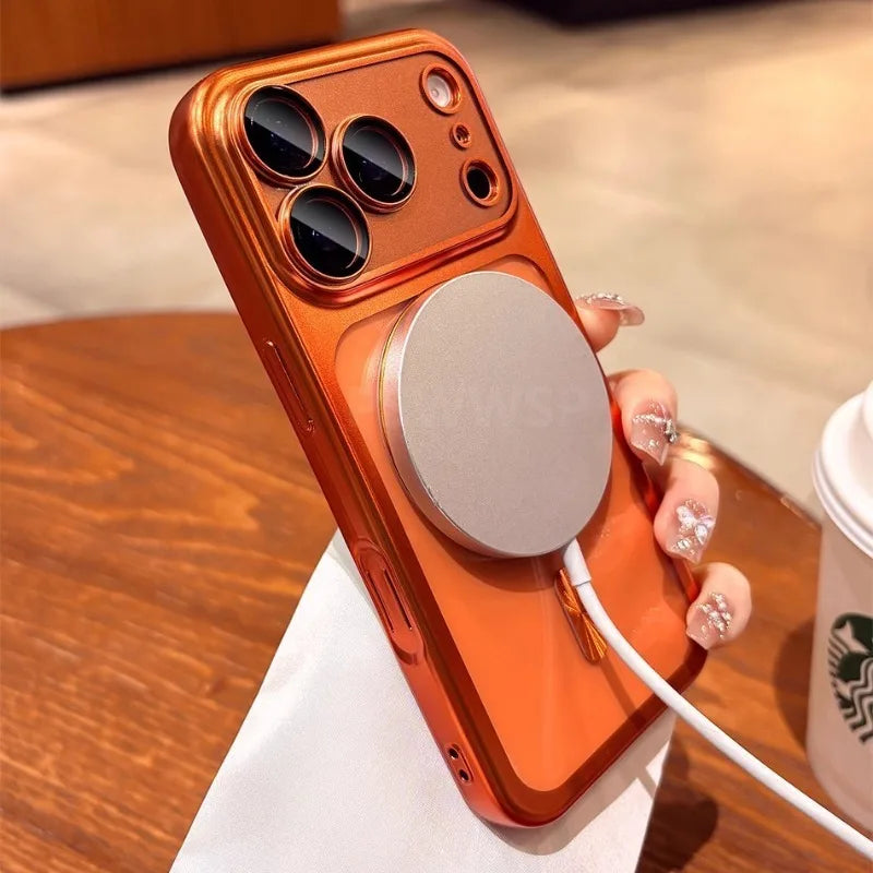 Überzug Transparent für Magsafe Hülle für iPhone 17 16 15 Pro Max Plus 17 Air 14 13 11 12 Magnetischer Kameraschutz Soft Cover