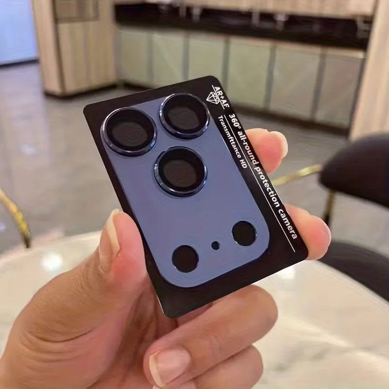 1 Stück Schutzfolie für iPhone 17 Pro Max/iPhone 17 Pro/17 Air Full Coverage Ultradünner Kameraobjektivschutz Metallrahmen