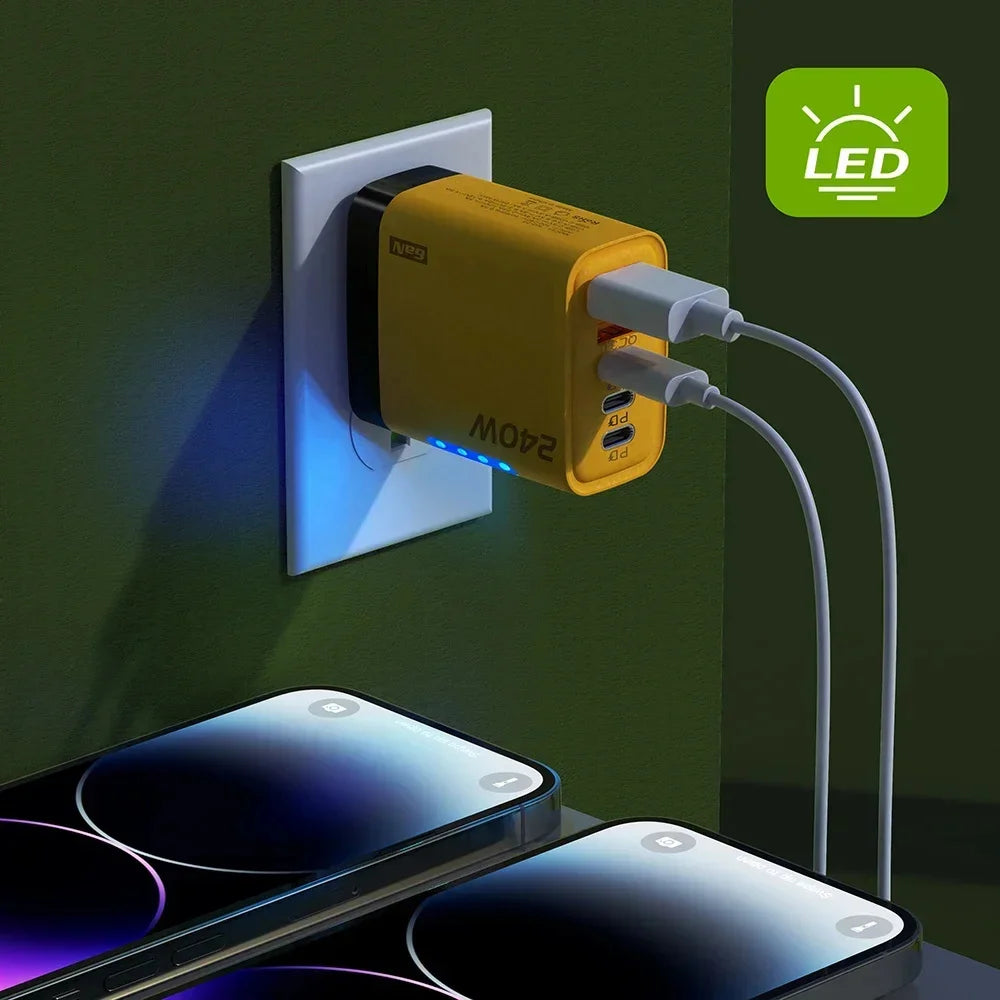 5 Ports 240 W USB C Ladegerät Quick Charge3.0 Typ C PD Telefon Ladegerät Für iPhone Samsung Xiaomi EU/Us-stecker Schnell Ladung Wand Ladegerät