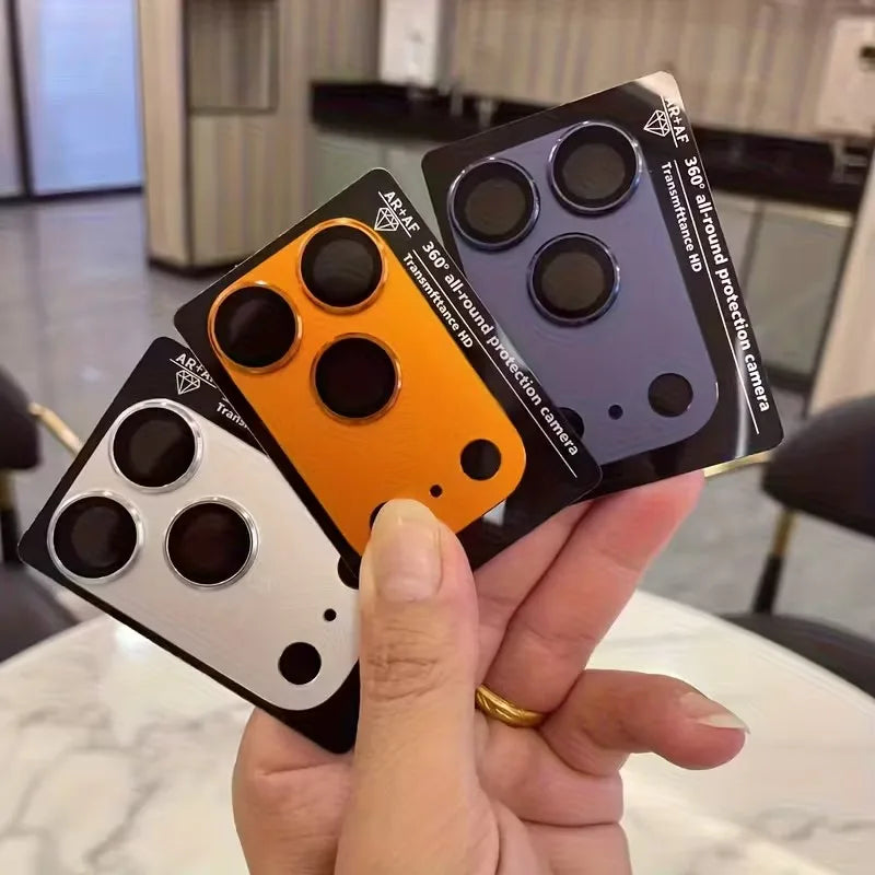 1 Stück Schutzfolie für iPhone 17 Pro Max/iPhone 17 Pro/17 Air Full Coverage Ultradünner Kameraobjektivschutz Metallrahmen